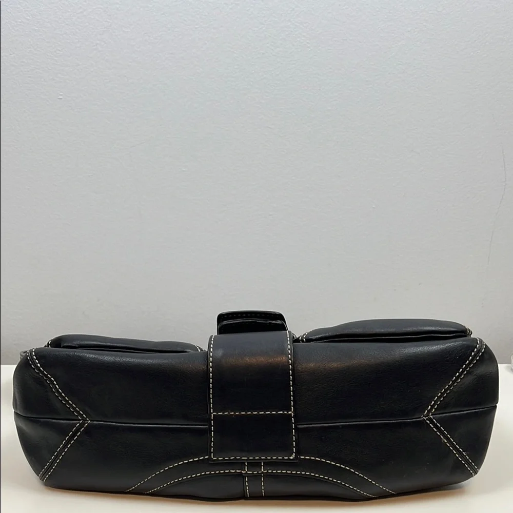 Coach Y2K Soho Buttery Soft Double Pocket Buckle Hobo Shoulder Bag Black 3653 - Picture 8 of 15